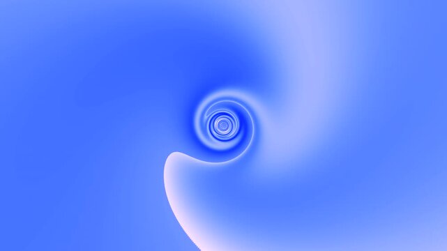 Zentrierte spiralartige Bewegung in Blau, Videohintergrund, Action, Farbenfrohe, grafische Designelemente in Farbe und Textur