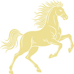 Dynamic Golden Stallion Displaying Power and Graceful Movement
