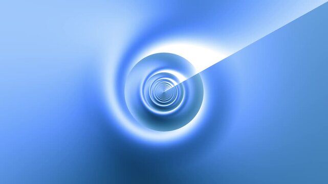 Langsame zentrierte spiralartige Bewegung in Blau, Videohintergrund, Action, Farbenfrohe, grafische Designelemente in Farbe und Textur