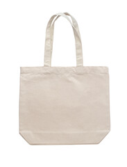 Canvas recycle shopping bag isolaed on white