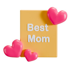 best mom 3d icon illustration