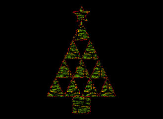 Poligon Christmas tree - triangle