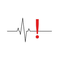 Heartbeat Anomaly - Medical Alert and Health Risk.