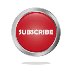 Subscribe button icon. Membership sign symbol. Red subscription emblem. Vector registration illustration.