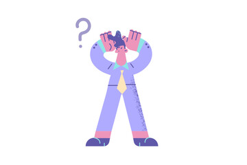 Doubt, feeling not confident concept