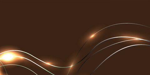 Fototapeta premium brown luxury dynamic lines. Neon lines of speed and fast wind. brown vector background