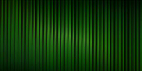 Fototapeta premium Dark green neon gradient ribbed glass. Vector ribbed glass texture background. Mesh gradient. acrylic ribbed bath surface. Reeded glass background semitransparent overlay. Bath wall window