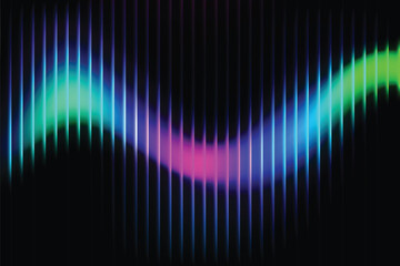 Colorful Gradient Light Wave on Dark Background