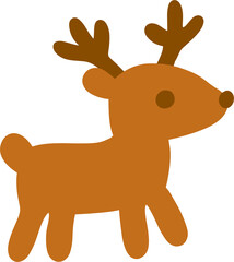 심플 귀여운 사슴 캐릭터 일러스트