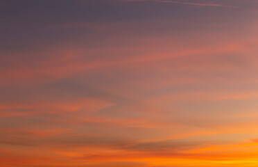 Sunset sky as a natural background