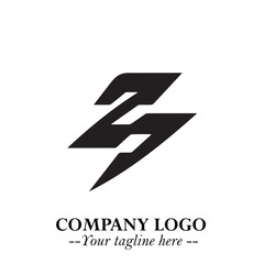 Sleek Electrical Logo Symbol on a Clean White Background for Modern Branding Design Elements Art