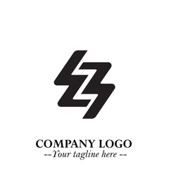 Sleek Electrical Logo Symbol on a Clean White Background for Modern Branding Design Elements Art