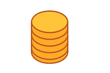 Stack of golden coins representing wealth, savings, and financial success
