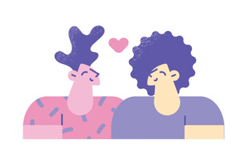 Love of various ethnicities concept