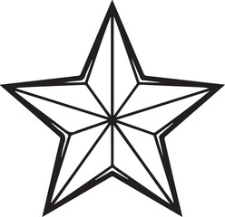 Minimal Geometric Star Motif  Vector