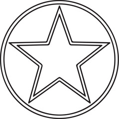 Minimal Geometric Star Motif  Vector