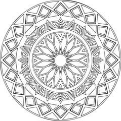 Minimal Geometric Star Motif  Vector