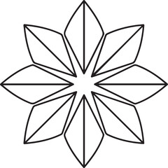Minimal Geometric Star Motif  Vector