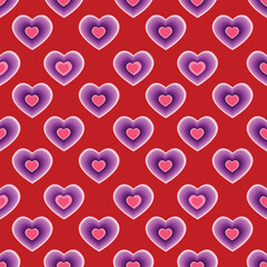 love heart valentine seamless pattern