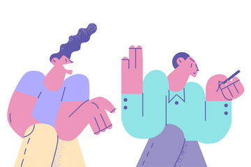 Phone addiction and facial emotions concept