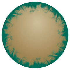 round green frame with golden vignette center