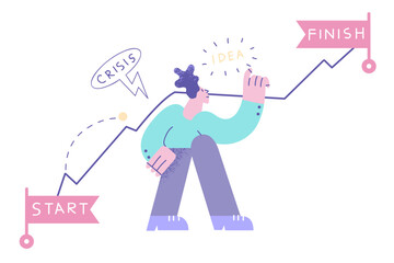 Career challenges in business concept