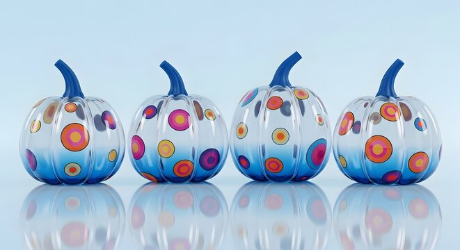 easter eggs on blue background