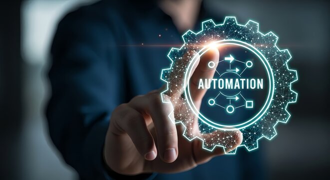 Unlock business growth with advanced automation solutions visualized with digital tech