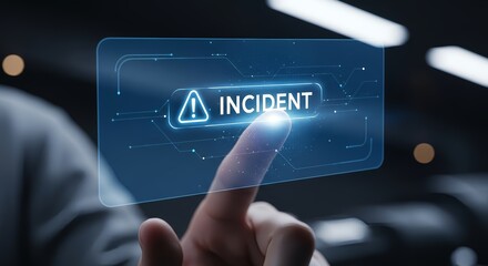 Alert! Digital incident response concept on modern interactive interface technology