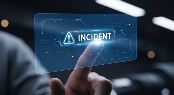Alert! Digital incident response concept on modern interactive interface technology