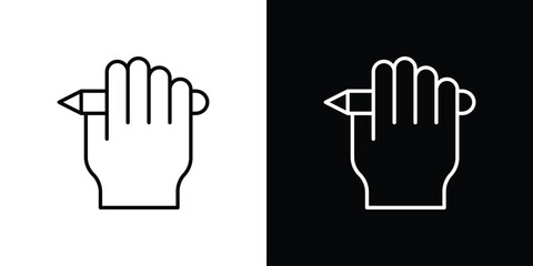 Obraz premium Self expression icons symbols. Collection of simple black icons