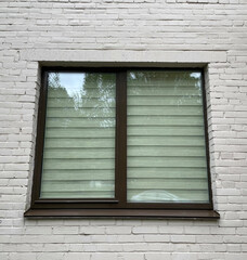 Brick Wall painted with white paint