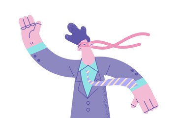 Businessman superhero and success concept