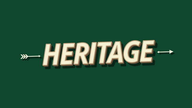Heritage Word Art with Arrow Accents A Vintage-Inspired Graphic for Family History Projects and Cultural Celebrations