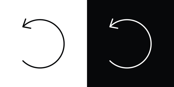Undo icons symbols. Collection of simple black icons