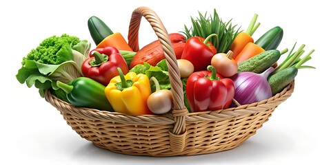 basket with vegetables