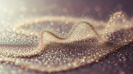 Stunning golden glitter dust swirling in a mesmerizing pattern, perfect for luxury branding and festive designs, adding a touch of elegance and magic