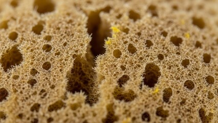 Detailed porous texture perfect for skincare ads, showcasing natural beauty and deep cleansing, or eco-friendly product promotion with an organic feel.