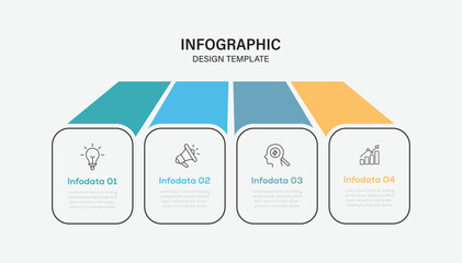Infographic frame with 4 steps or options. Template for graph, diagram, presentations.