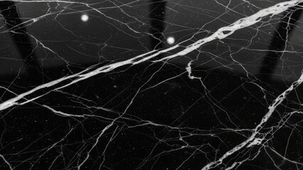 Stunning black marble texture with elegant white veins for modern interiors, luxurious designs, or artistic backgrounds offering sophisticated style