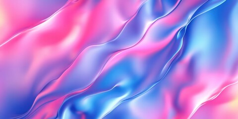 Obraz premium Abstract background featuring fluid waves in pink and blue tones with smooth gradient and vibrant colors. Modern artistic and dynamic pattern for creative design.