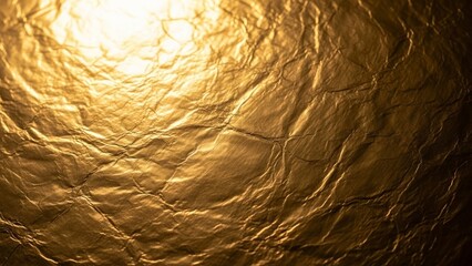 Stunning gold foil texture with elegant crumpled surface, ideal for luxury branding, festive designs, and premium backgrounds, adding richness and warmth