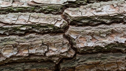 Textured tree bark close-up evokes natural patterns, ideal for backgrounds, nature themes, or environmental projects with organic and earthy tones