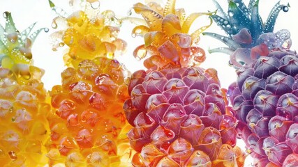 Video A close-up shot of various fruits arranged on a table