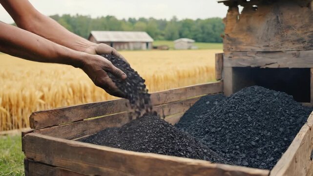 Sustainable Farming Converting Agricultural Waste into Nutrient-Rich Biochar for Soil Fertility 4K