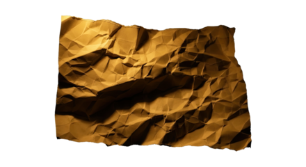 Intense Crumpled Paper Texture Abstract Background in Rich Dark Orange Tones