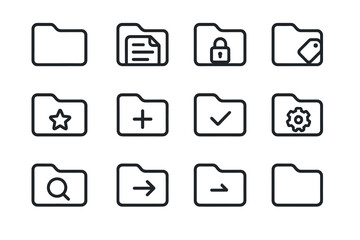 Checkmark tag vector icon divider lock corner folder icons line minimal plus