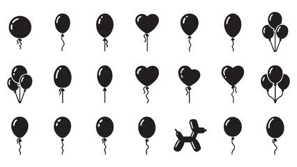 Colorful abstract balloon design with geometric elements