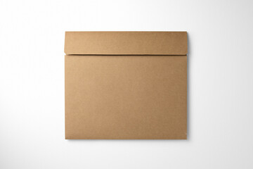 Brown paper bag package mockup, blank bag template for design 