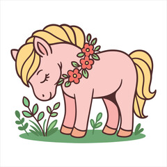 Floral Wreath Horse 
